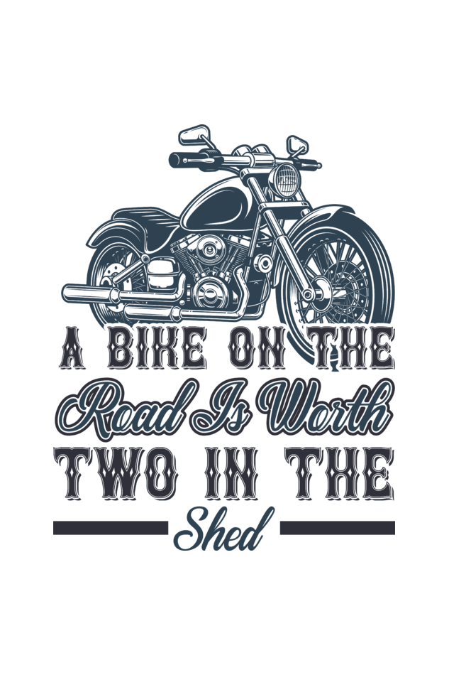 Bike Quote Round Neck T-shirt