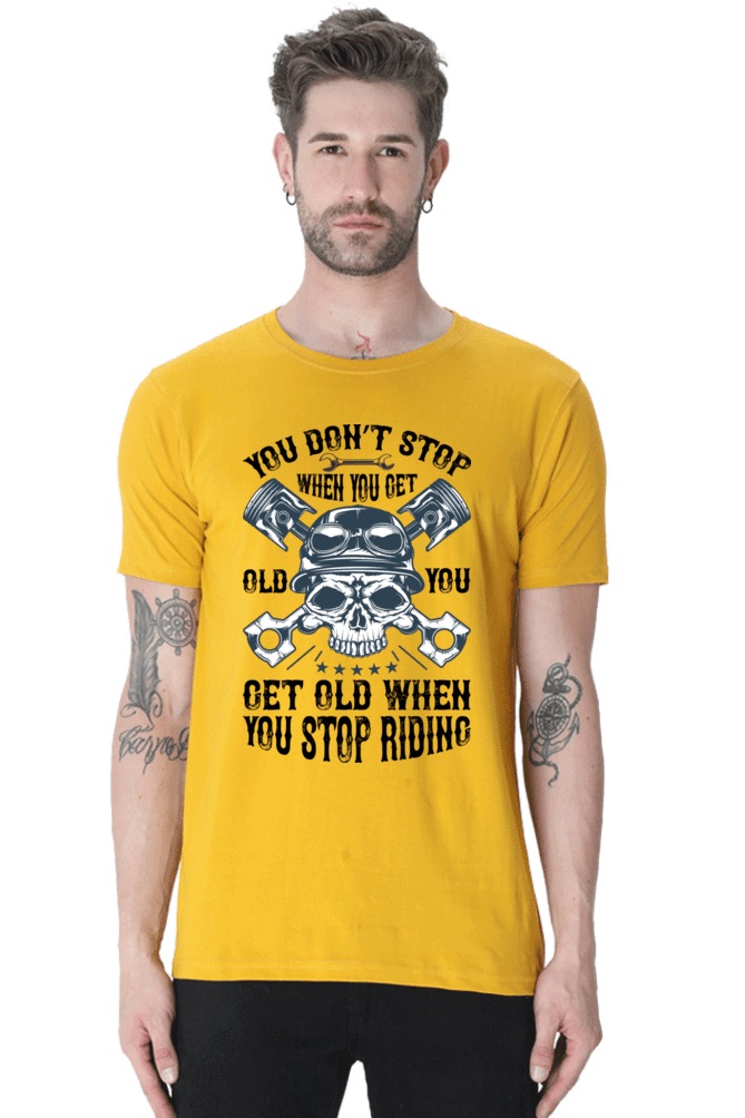 Bike Quote Round Neck T-shirt