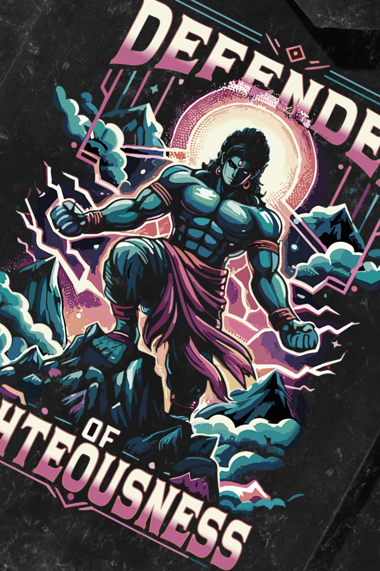 Warrior Acid Wash Hoodie