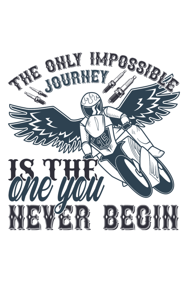 Bike Quote Round Neck T-shirt