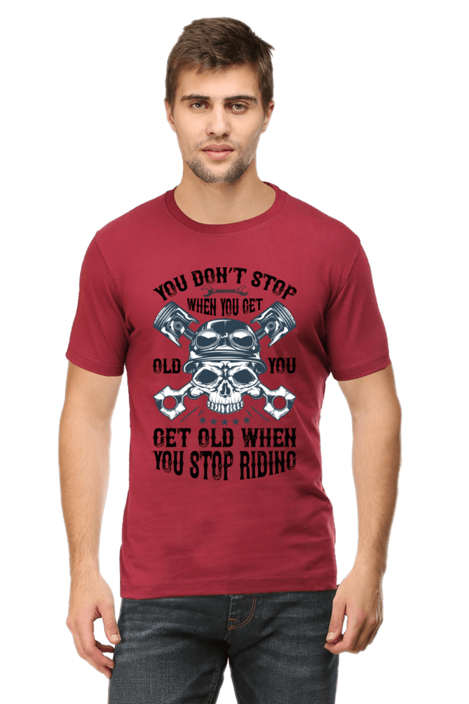 Bike Quote Round Neck T-shirt