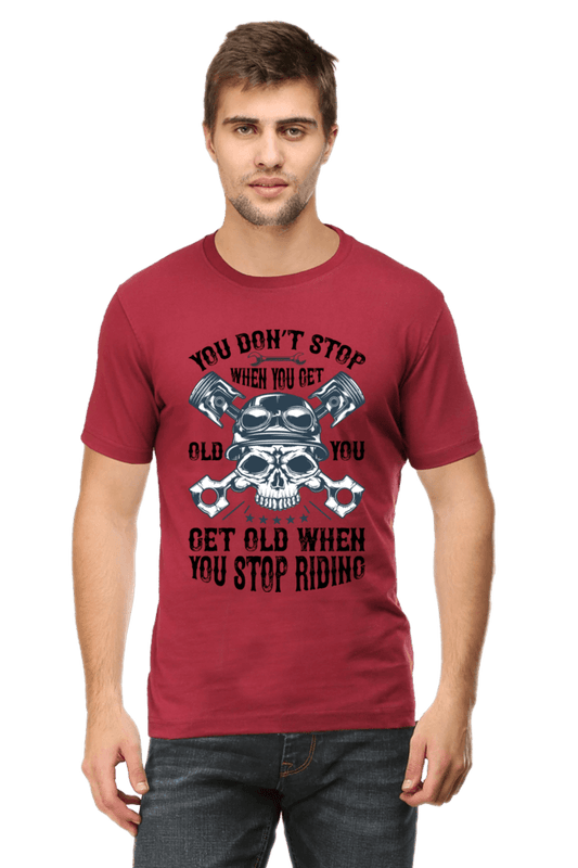 Bike Quote Round Neck T-shirt