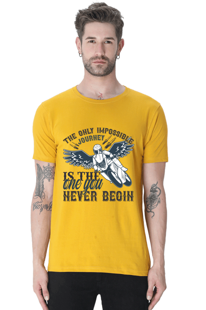 Bike Quote Round Neck T-shirt