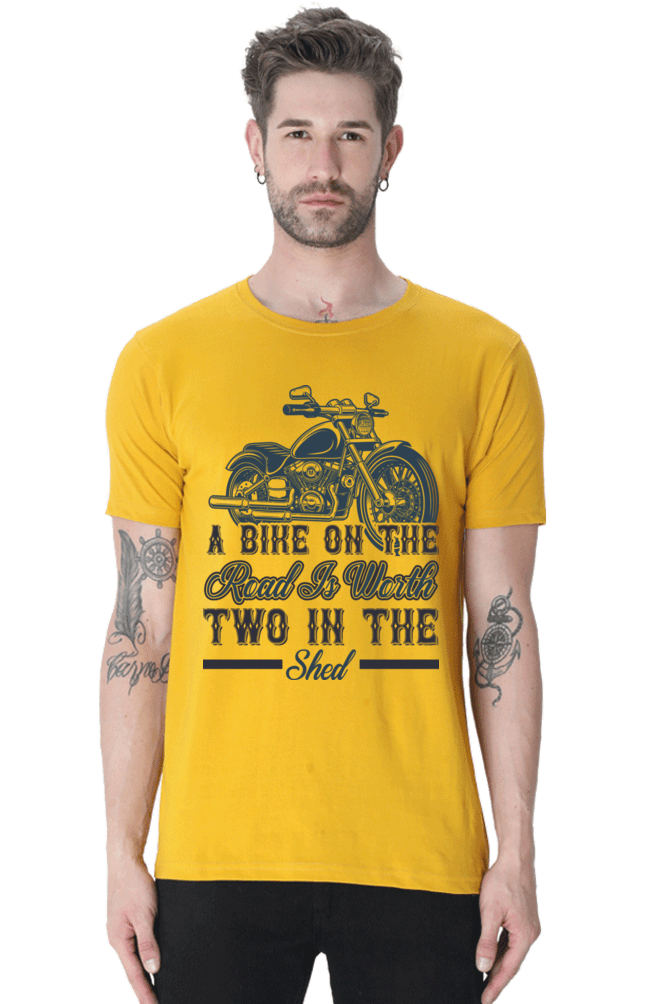 Bike Quote Round Neck T-shirt