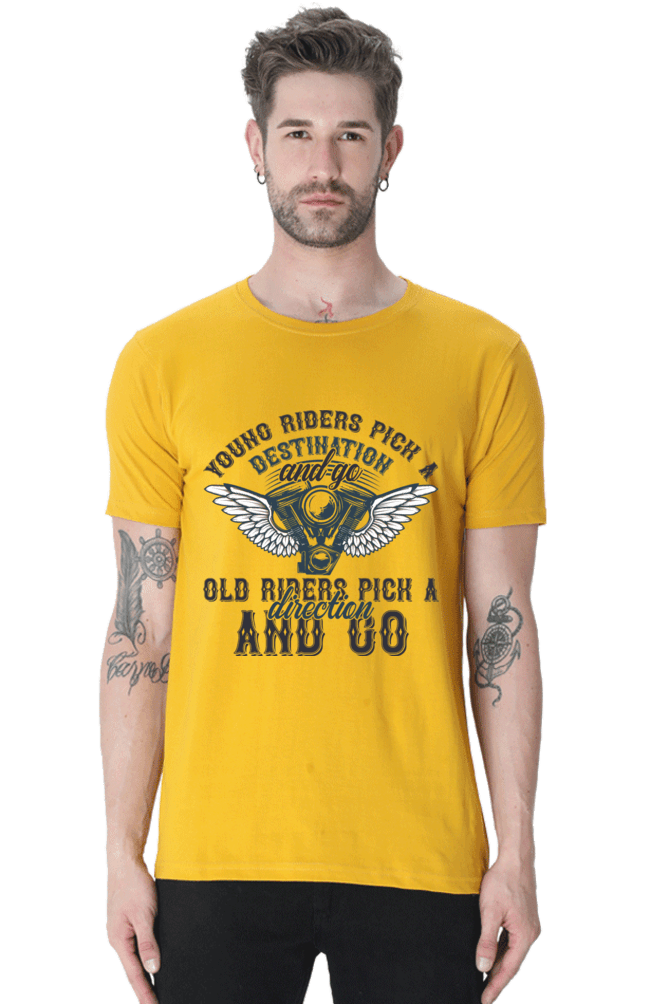 Bike Quote Round Neck T-shirt